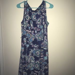 Blue Floral Print Dress Size 14